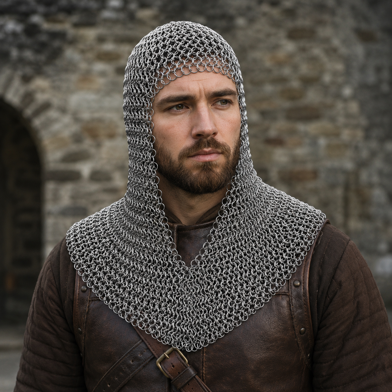 Medieval Butted Chainmail Coif – Ren Faire & LARP