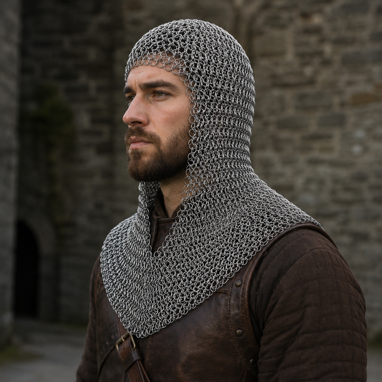 Medieval Butted Chainmail Coif – Ren Faire & LARP