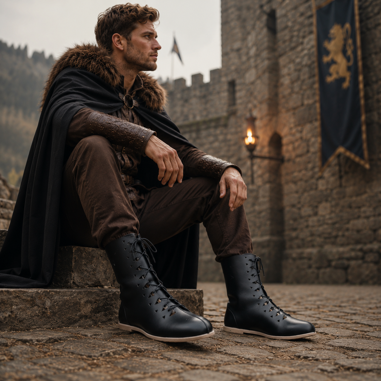Roman Leather Shoes: Reenactment Ren-faire Leather Boots