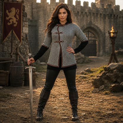 Medieval Chainmail Shirt – Flat Riveted with Washers