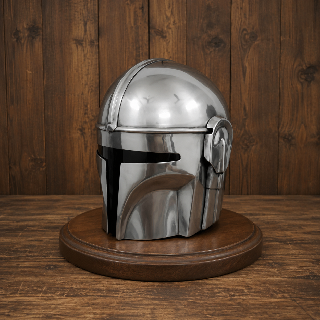 Mandalorian Helmet Cosplay Armor – Full Face Sci-Fi Warrior Helmet, Bounty Hunter Costume, LARP & Display