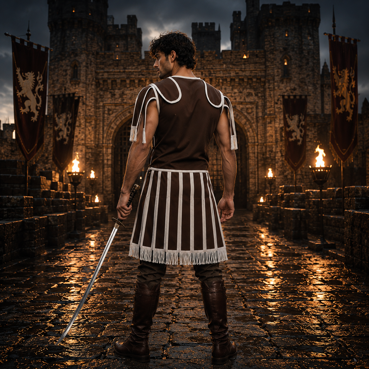 Roman Subarmalis Armor Costume – Padded Roman Soldier for LARP, Reenactment & Cosplay