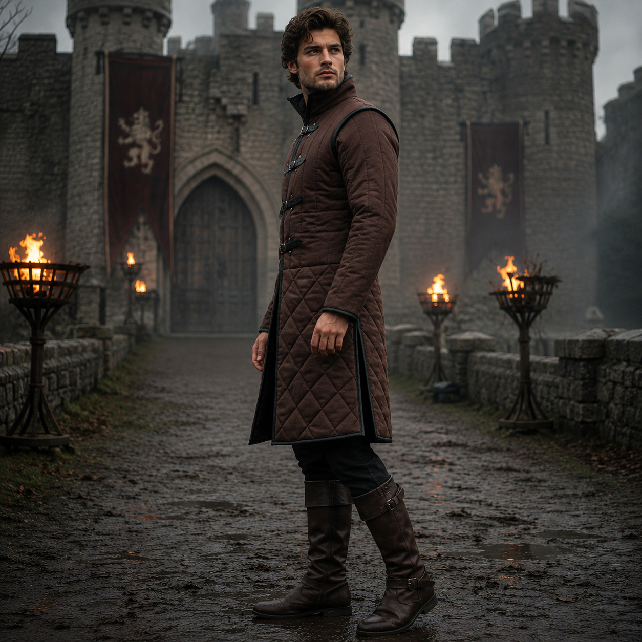 Gambeson Costume , Ren faire Gambeson Dress