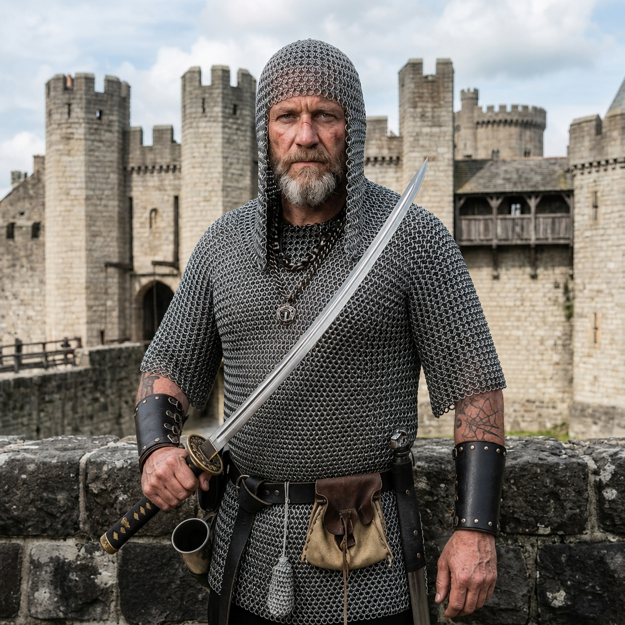 Ren Faire Butted Chainmail Shirt with Coif