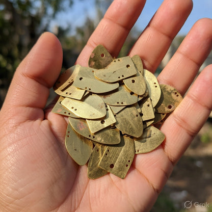 Brass Lorica Squamata Scales | Roman Armor Repair & Reenactment Kit, types 11