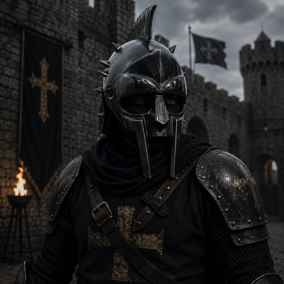 Gladiator Maximus Helmet: for Role Play with Display Stand for Home Office Decor