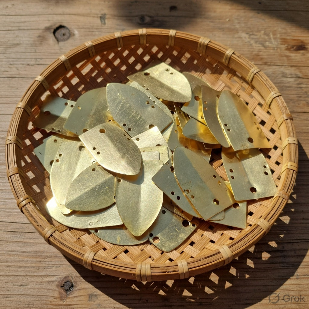 Brass Lorica Squamata Scales | Roman Armor Repair & Reenactment Kit, types 11