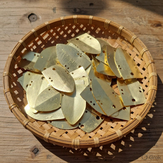 Brass Lorica Squamata Scales | Roman Armor Repair & Reenactment Kit, types 11