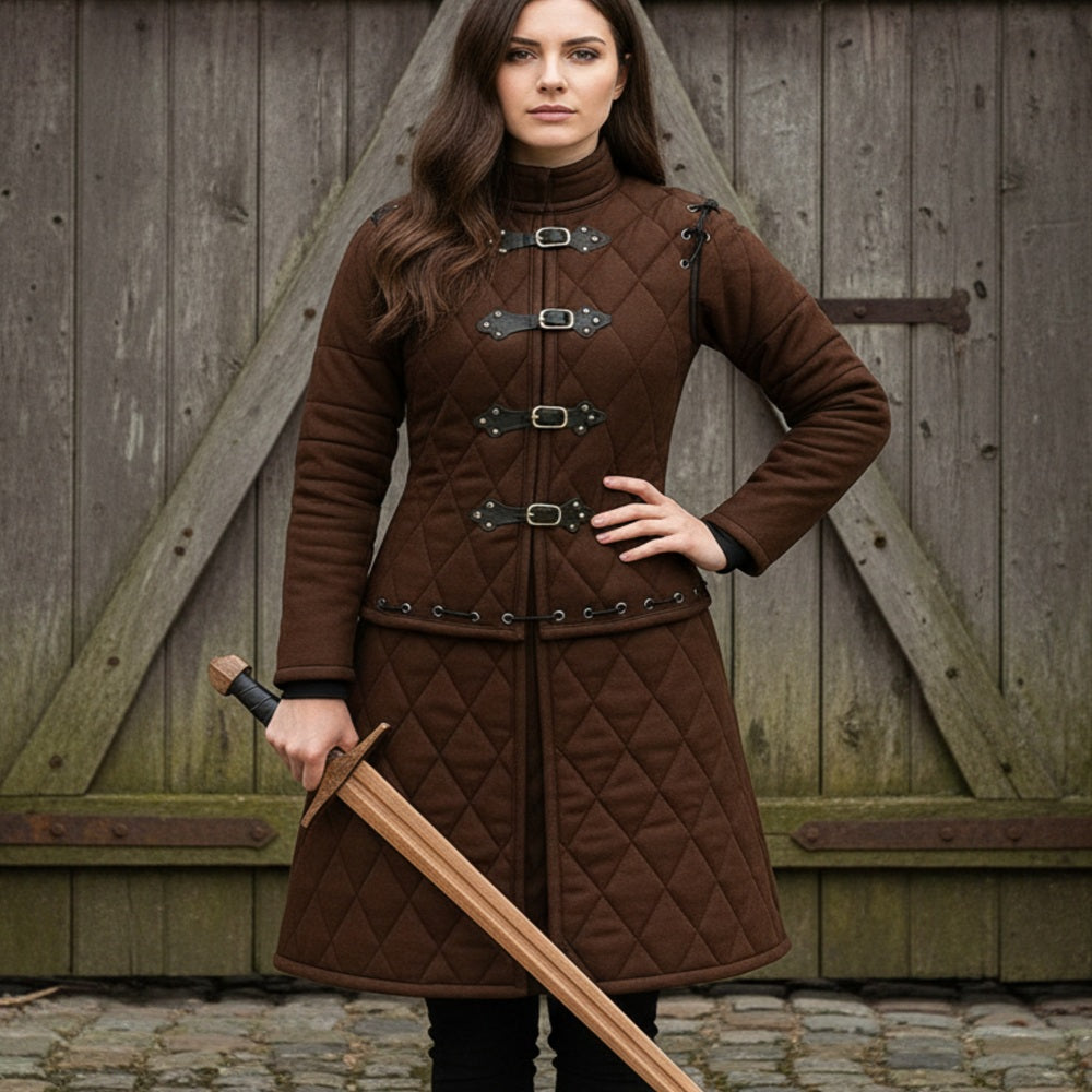 Royal Blue Gambeson: Medieval Padded Armor - Reenactment Costume
