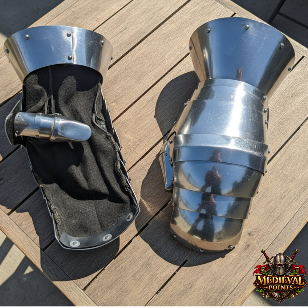 Mild steel Clamshell Gauntlets – 16-Gauge Steel Armor Gloves