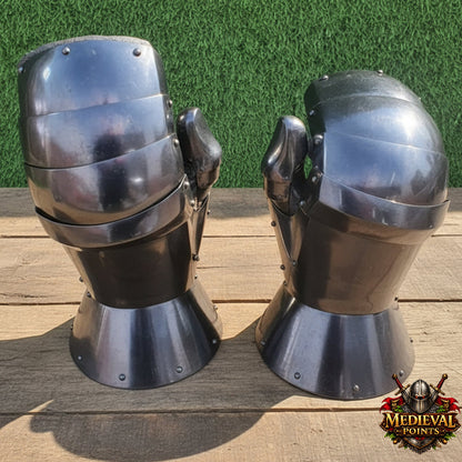 Mild steel Clamshell Gauntlets – 16-Gauge Steel Armor Gloves