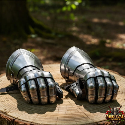 Medieval Steel Gauntlet Gloves Knight Armor Hand Protection for LARP Cosplay