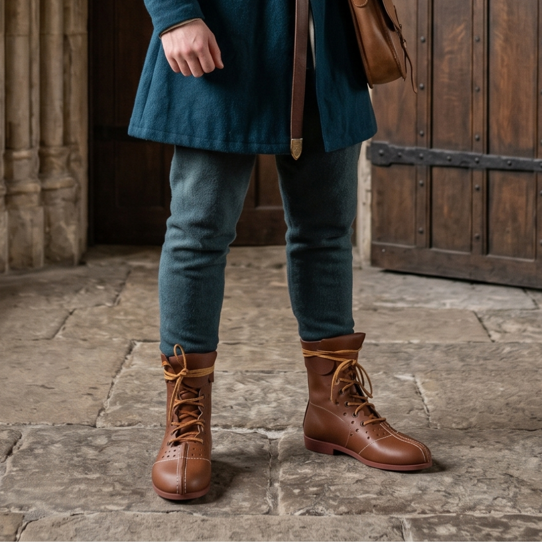 Roman Leather Boots – Vindolanda Style Historical Shoes for Reenactment, Renfaire & LARP