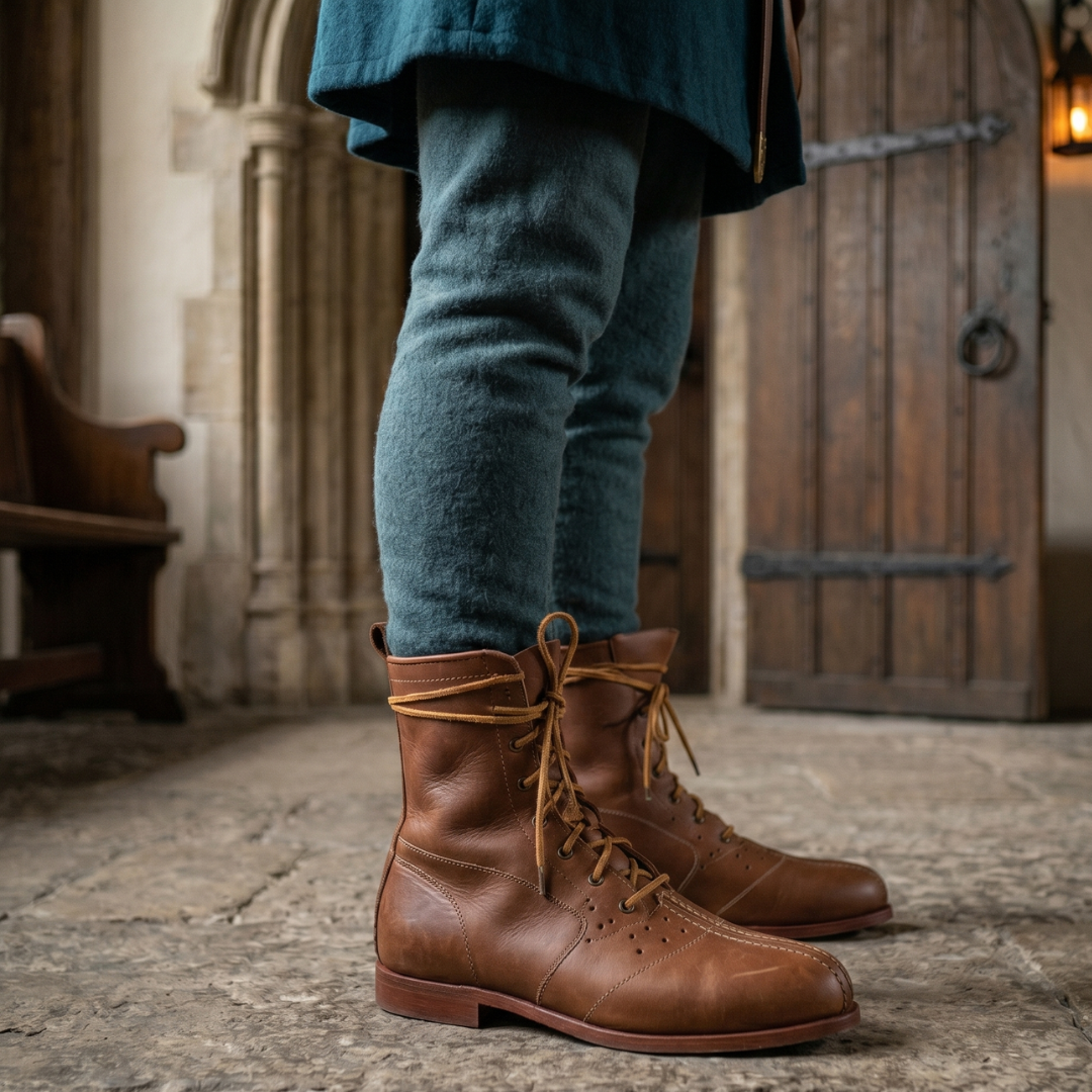 Roman Leather Boots – Vindolanda Style Historical Shoes for Reenactment, Renfaire & LARP