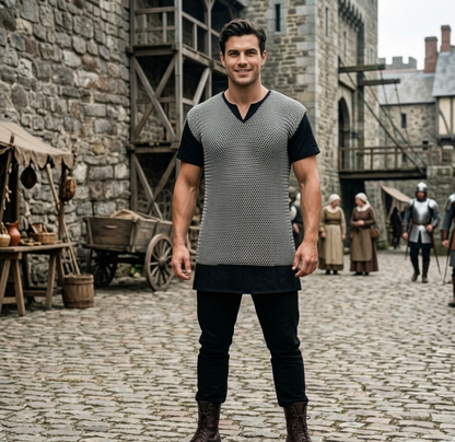 Sleeveless Butted Chainmail Shirt | Renaissance Fair Armor