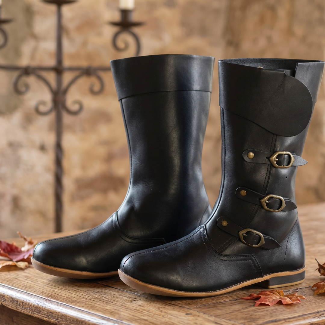 Medieval Leather Boots | Viking Shoes for Ren Faire & LARP, Reenactment  Shoes
