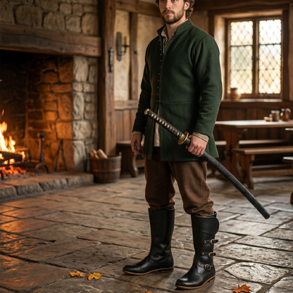 Medieval Leather Boots | Viking Shoes for Ren Faire & LARP, Reenactment  Shoes