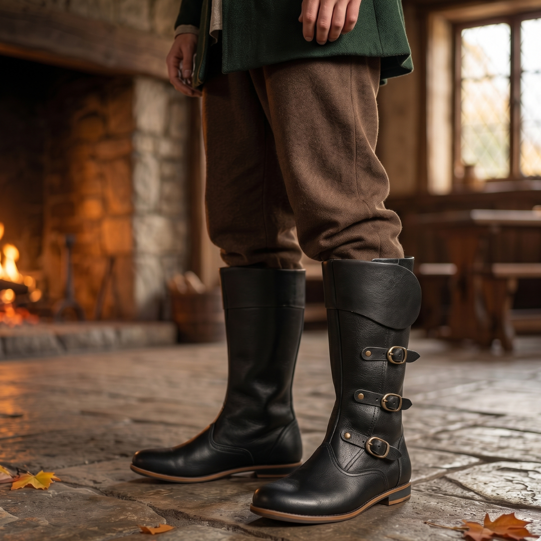 Medieval Leather Boots | Viking Shoes for Ren Faire & LARP, Reenactment  Shoes