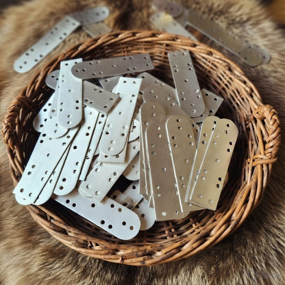 Birka Steel Lamellar Scales – 25 Loose Lamellae for Viking, Rus & Khazar Armor, Types -8