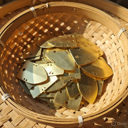Brass Lorica Squamata Scales | Roman Armor Repair & Reenactment Kit, types 11