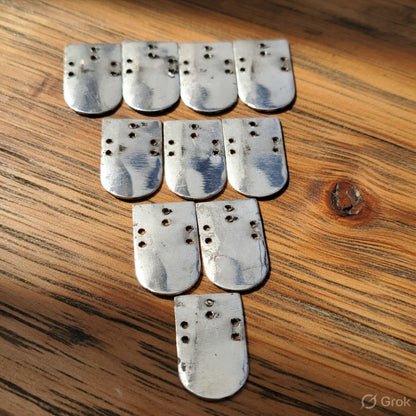 Silver Lorica Squamata – Reproduction of a Roman Scale Armor Cuirass, 13mm*25 mm Types -13