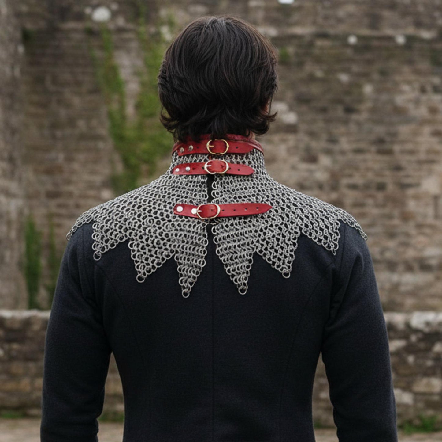 Medieval Chainmail Collar – Flat Riveted Rings with Washers