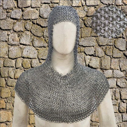 Medieval Chainmail Shirt- 9MM Flat Riveted With Washer