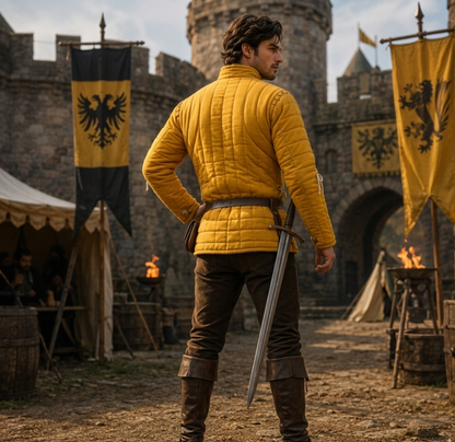 Medieval Yellow Gambeson – Ren faire & Reenactment Costume