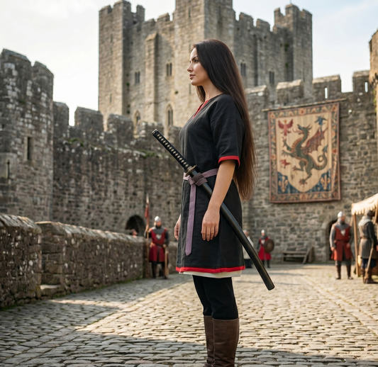 Renaissance Tunic – Black & Red