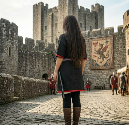 Renaissance Tunic – Black & Red
