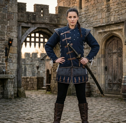 Quilted Gambeson : Medieval Costume for Larp Events