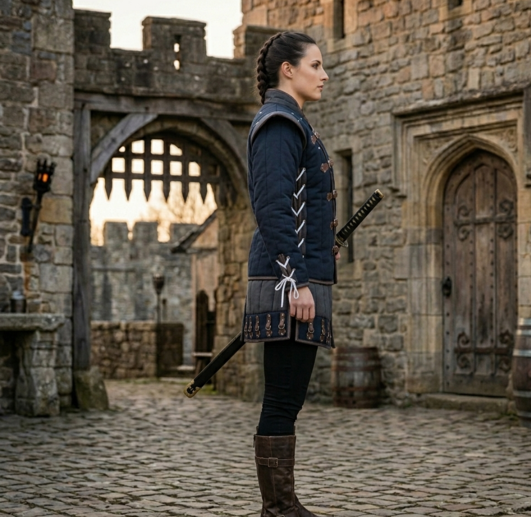 Quilted Gambeson : Medieval Costume for Larp Events