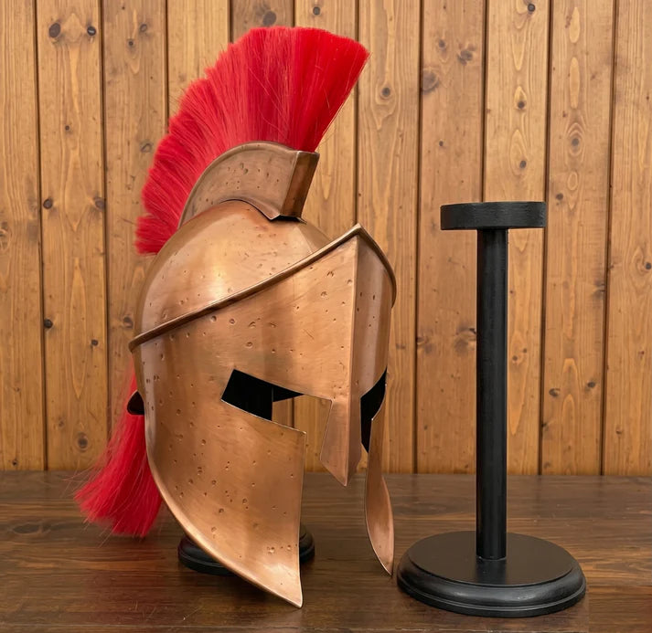 Brass Antic Spartan Warrior Helmet: 300 Movie Replica,