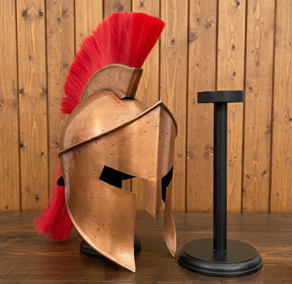 Brass Antic Spartan Warrior Helmet: 300 Movie Replica,