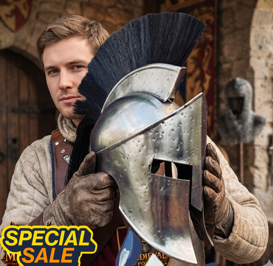Silver Spartan Warrior Helmet: 300 Movie Replica, Halloween Gifts