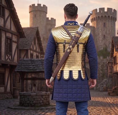 Brass Lorica Squamata: Roman Scale Armor Reenactment Scale size (36/26 ) - Ren Faire Costume