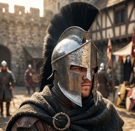 Silver Spartan Warrior Helmet: 300 Movie Replica, Halloween Gifts