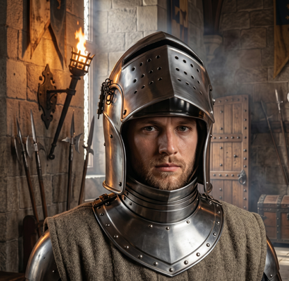 Medieval Barbute Helmet | Barbuta Reenactment Helmet | Stand For Cosplay And Costumes