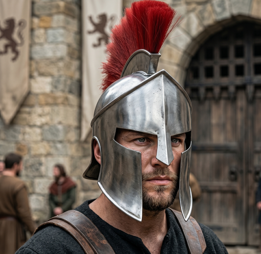 Antic Spartan Warrior Helmet: 300 Movie Replica, Gift For Him