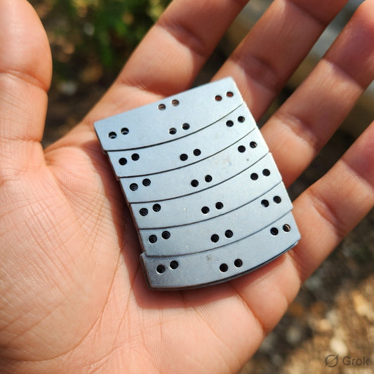 Lamellar Plates : 7 X 2 cm, 20 Gauge Mild Steel, Repair Lamellar Armor Types -2