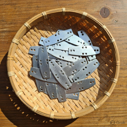 Lamellar Plates : 7 X 2 cm, 20 Gauge Mild Steel, Repair Lamellar Armor Types -2