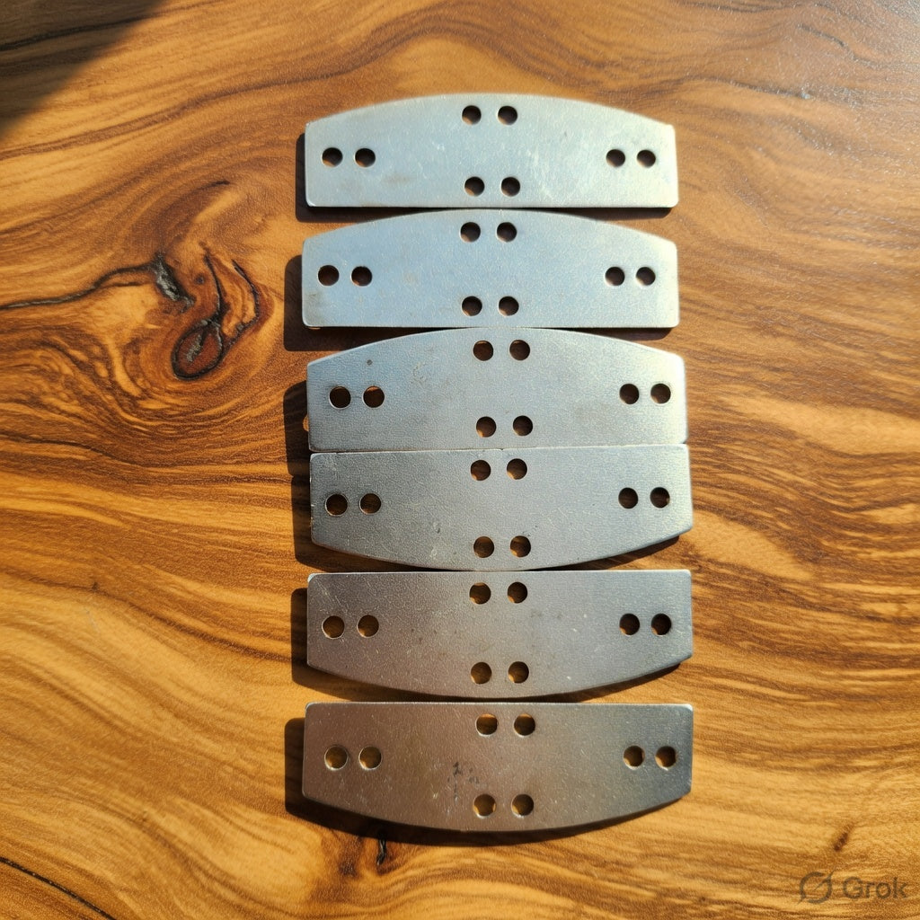 Lamellar Plates : 7 X 2 cm, 20 Gauge Mild Steel, Repair Lamellar Armor Types -2