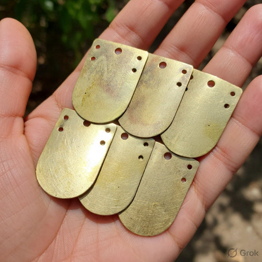 Brass Lorica Squamata Scales | Roman Reenactment Armour Kit (25x35mm) Types+12